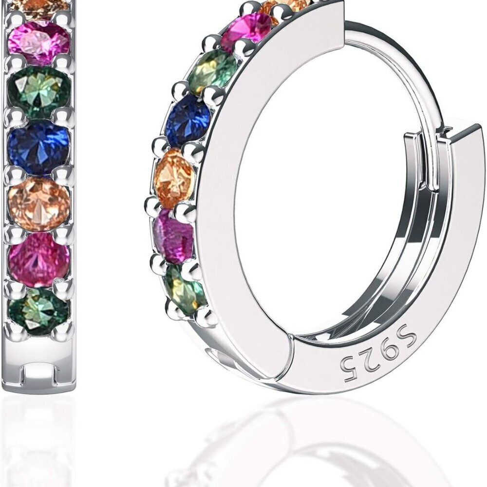 Sterling Silver Huggie Hoop Earrings Small Cartilage Jewelry for Women Girls